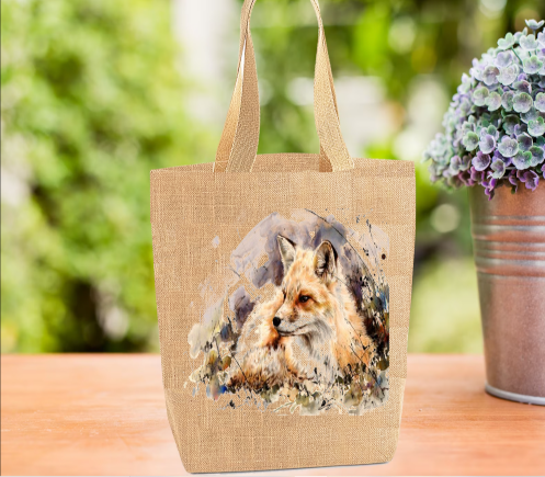 Fox Tote Bag, Fox Bag, Personalised Tote Bag
